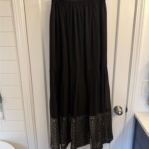 Kurta Pants - black with mixed metal embellishments